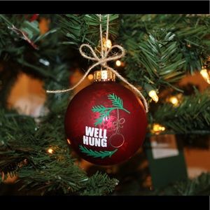 WELL HUNG- HANDMADE CHRISTMAS GLASS RED ORNAMENT